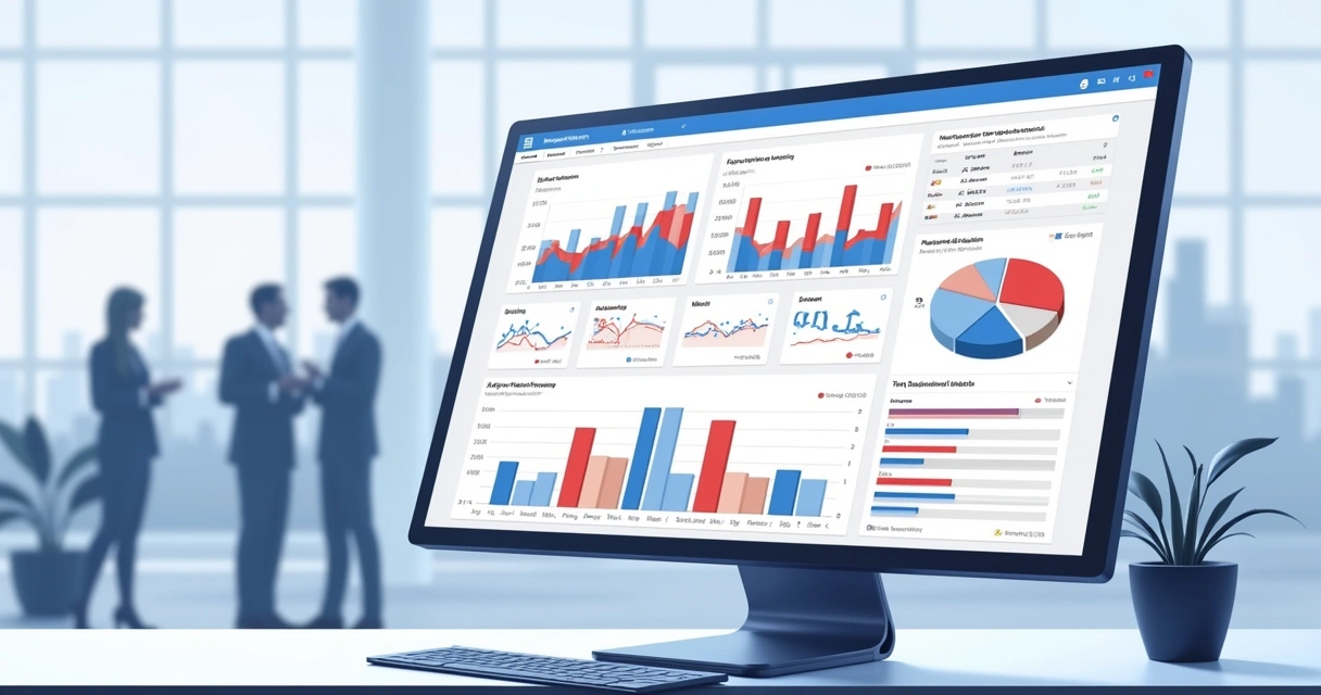 Tela de computador mostrando gráficos e dados do Google Analytics com destaque em erros de interpretação